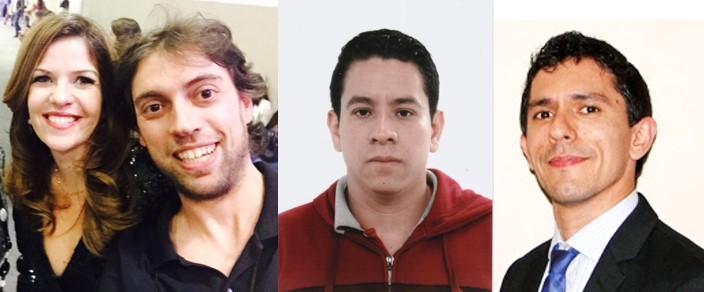 Pictures from the authors of the paper from Brazilian institutions. From the left: Ana Flávia Nogueira and Emre Yassitepe (Institute of Chemistry, Unicamp), Juan Andrés Castañeda and Lázaro Padilha (Institute of Physics, Unicamp).